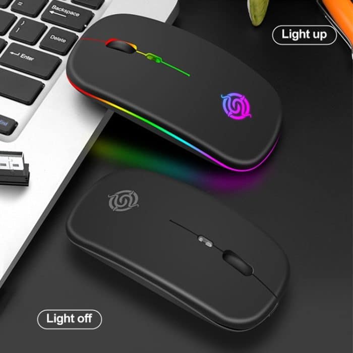 K-Snake BM110 kabellose Bluetooth-Maus mit RGB-Lichteffekt, Black, Silver, White, Rose Gold – Bild 6
