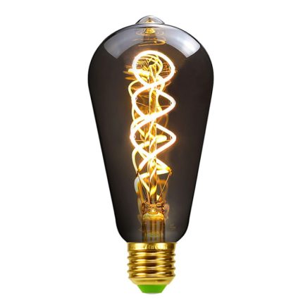 Galvanisierte rauchgraue LED-Glühbirne mit warmem Licht, Retro-Lampe, ST64, G80, G95, G125, A110, T185, T300