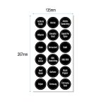 144 Stück bedruckte Etiketten für Gewürzgläser, Speisekammeraufkleber, Tafelaufkleber – Bild 3