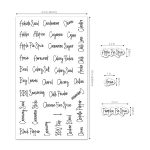 276 Stück transparente, wasserfeste Gewürzetiketten, 2 Farbkombinationen, Speisekammer-Marker – Bild 3