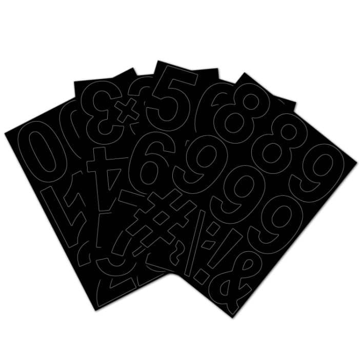 2 Sets Nummernmarkierungsaufkleber, wasserfester, lichtbeständiger Vinyl-Nummernaufkleber – Bild 1