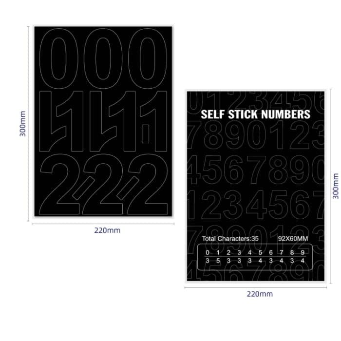 2 Sets Nummernmarkierungsaufkleber, wasserfester, lichtbeständiger Vinyl-Nummernaufkleber – Bild 3