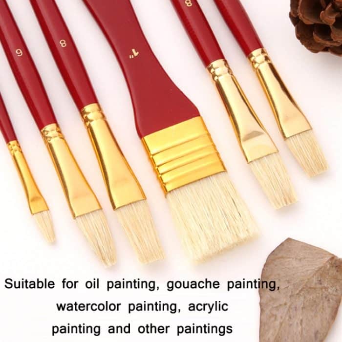 Zhu Ting 10 Teile/satz Holzgriff Borsten Ölgemälde Gouache Set, 10PCS/Set – Bild 4