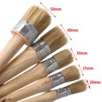 20 Stück Pinsel mit rundem Kopf und langem Griff, Borsten und Holzgriff, Durchmesser:, 20mm, 25mm, 30mm, 40mm, 50mm – Bild 3