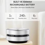 DuraMOBI Hummingbird Black Technology Knochenleitungs-Funklautsprecher Tragbarer kleiner Audiolautsprecher, Silver, Black, Red – Bild 6