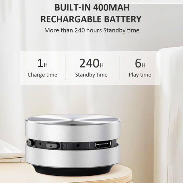 DuraMOBI Hummingbird Black Technology Knochenleitungs-Funklautsprecher Tragbarer kleiner Audiolautsprecher, Silver, Black, Red – Bild 6