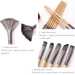 24-in-1 Nylon-Wollpinsel, Leinwand-Aufbewahrungsbeutel-Set, Ölgemälde, Gouache, Aquarellpinsel, 24 In 1 Oil Painting – Bild 4