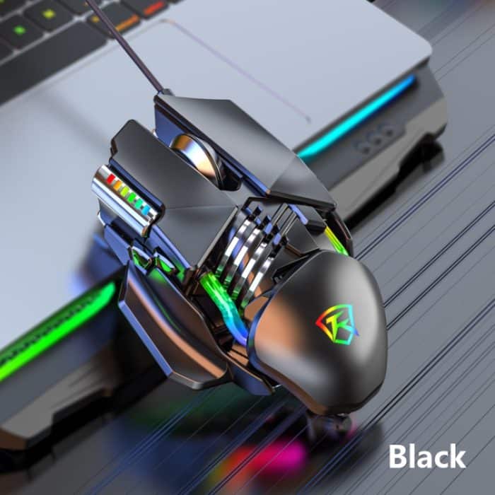 Taijia P3 6 Tasten RGB-Beleuchtung, verstellbare kabelgebundene Maus, Black, White – Bild 6