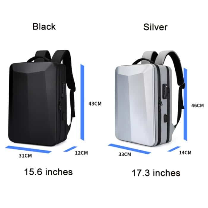 ABS-Hartschalen-Gaming-Computerrucksack, 15.6 inches (Black), 15.6 inches (Silver), 17.3 inches (Black), 17.3 inches (Silver) – Bild 2