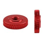 10 Stück gerändelte einlagige handfeste Mutter aus Aluminiumlegierung, dünne kleine Stufenmutter, M3-D11x3Red, M4-D12x3Red, M5-D16x4Red, M6-D20x5Red, M8-D20x6Red, M10-D20x8Red, M10-D30x8Red