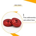 10 Stück gerändelte einlagige handfeste Mutter aus Aluminiumlegierung, dünne kleine Stufenmutter, M3-D11x3Red, M4-D12x3Red, M5-D16x4Red, M6-D20x5Red, M8-D20x6Red, M10-D20x8Red, M10-D30x8Red – Bild 4