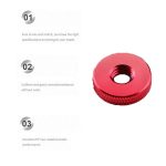 10 Stück gerändelte einlagige handfeste Mutter aus Aluminiumlegierung, dünne kleine Stufenmutter, M3-D11x3Red, M4-D12x3Red, M5-D16x4Red, M6-D20x5Red, M8-D20x6Red, M10-D20x8Red, M10-D30x8Red – Bild 6