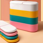 Aufbewahrungsbox für Haushaltsbatterien, Datenkabel, Ladegerät, Aufbewahrungsbox, Pink Single Layer, Blue Single Layer, Yellow Single Layer, Gray White Single Layer, Pink Double Layer, Blue Double Layer, Yellow Double Layer, Gray White Double Layer... – Bild 2