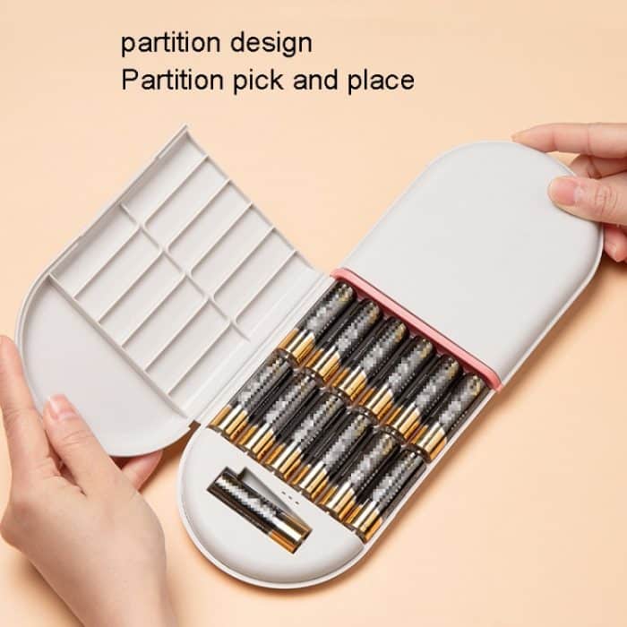 Aufbewahrungsbox für Haushaltsbatterien, Datenkabel, Ladegerät, Aufbewahrungsbox, Pink Single Layer, Blue Single Layer, Yellow Single Layer, Gray White Single Layer, Pink Double Layer, Blue Double Layer, Yellow Double Layer, Gray White Double Layer... – Bild 5