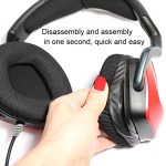 2 Stück Ersatz-Ohrpolster für Corsair Void Pro Elite, Stil:, Head Beam Pad, Black Protein Leather, Black Grid, Gray Bottom Grid, Red Bottom Grid, Yellow Bottom Grid, Black Ice Sensory Leather, Black Lamb Leather – Bild 4