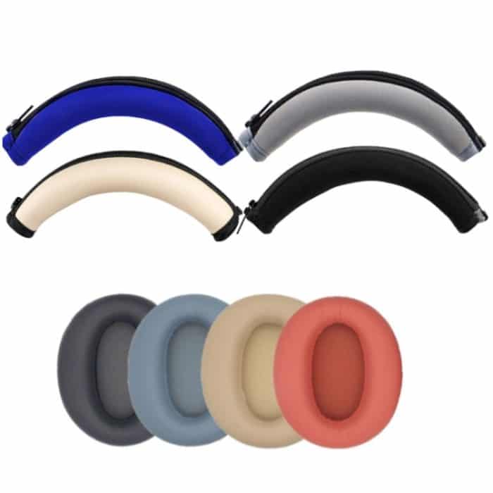 2 Stück Headset-Ohrenschützer-Schwamm-Abdeckung für Edifier W820nb, Stil:, Titanium Gray, Khaki, Red, Blue, Black Head Beam, Gray Head Beam, Blue Head Beam, Champagne Head Beam – Bild 2