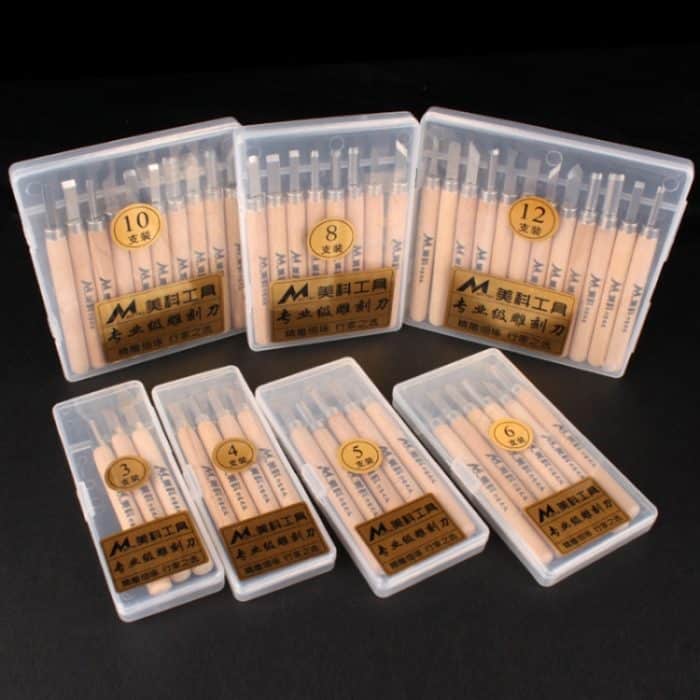 MYTEC Multifunktionales Holzbearbeitungs-Gummistempel-Schnitzwerkzeugmesser, 3 PCS/Set, 4 PCS/Set, 5 PCS/Set, 6 PCS/Set, 8 PCS/Set, 10 PCS/Set, 12 PCS/Set – Bild 2