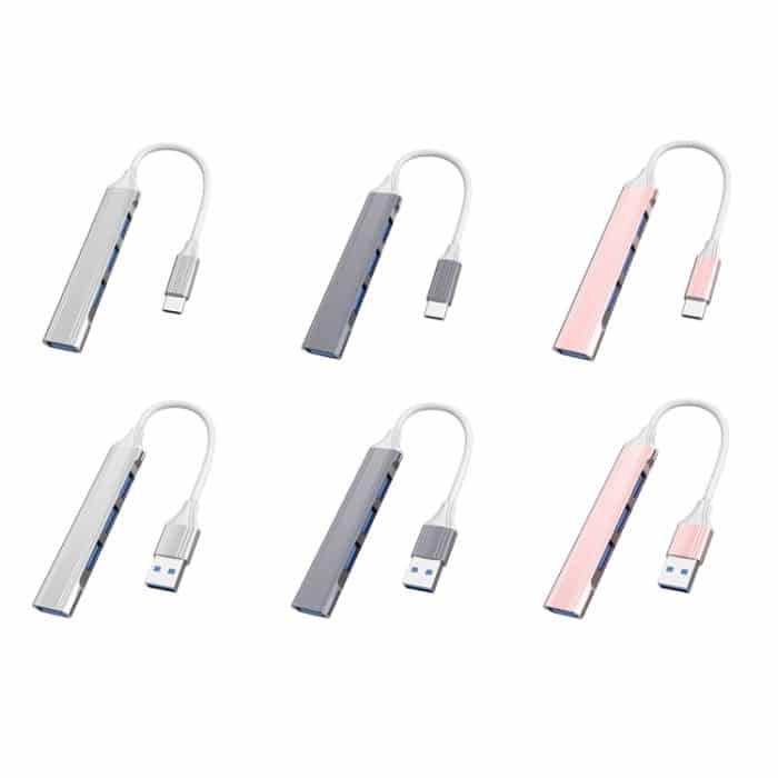 2 Stück multifunktionales erweitertes Docking, Spezifikation:, Type-C/USB-C 3.0 (Silver), Type-C/USB-C 3.0 (Gray), Type-C/USB-C 3.0 (Pink) – Bild 2