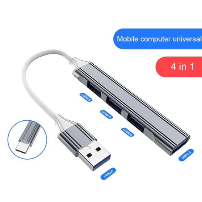 2 Stück multifunktionales erweitertes Docking, Spezifikation:, Type-C/USB-C 3.0 (Silver), Type-C/USB-C 3.0 (Gray), Type-C/USB-C 3.0 (Pink) – Bild 3