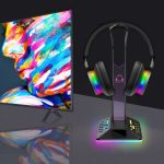 Dual-USB-RGB-Farbwechsel-Gaming-Headset-Ständer – Bild 6