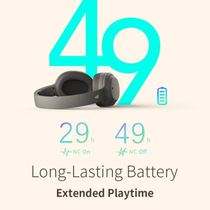 Edifier W820NB Bluetooth Wireless Noise Cancelling Sportmusik-Headset, W820NB White, W820NB Grey – Bild 5