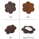 KONTAKTE FAMILIE Crazy Horse Leder Retro-Blütenblatt-Büro-Mauspad – Bild 2