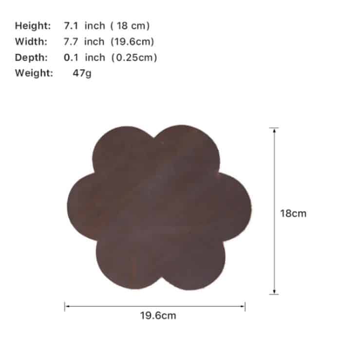 KONTAKTE FAMILIE Crazy Horse Leder Retro-Blütenblatt-Büro-Mauspad – Bild 3