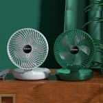 Klappbarer, tragbarer kleiner Ventilator für den Büro-Desktop-Haushalt, 8 inch White, 8 inch Green – Bild 2