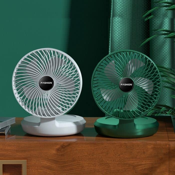 Klappbarer, tragbarer kleiner Ventilator für den Büro-Desktop-Haushalt, 8 inch White, 8 inch Green – Bild 2