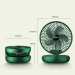 Klappbarer, tragbarer kleiner Ventilator für den Büro-Desktop-Haushalt, 8 inch White, 8 inch Green – Bild 3