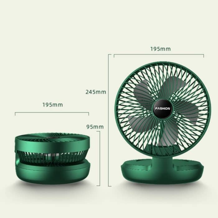 Klappbarer, tragbarer kleiner Ventilator für den Büro-Desktop-Haushalt, 8 inch White, 8 inch Green – Bild 3