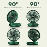 Klappbarer, tragbarer kleiner Ventilator für den Büro-Desktop-Haushalt, 8 inch White, 8 inch Green – Bild 4