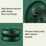 Klappbarer, tragbarer kleiner Ventilator für den Büro-Desktop-Haushalt, 8 inch White, 8 inch Green – Bild 5
