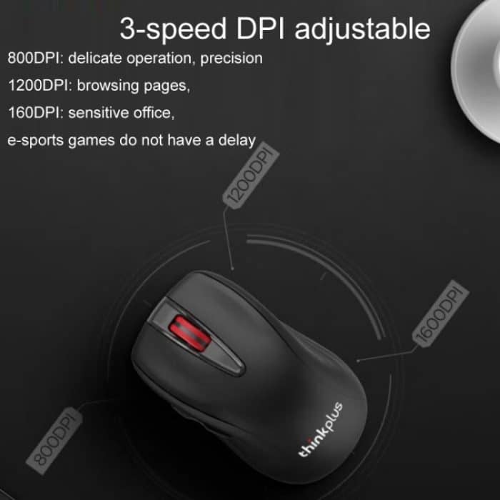 Lenovo Thinkplus Hochpräzise kabellose Maus, ergonomisches Design, Gaming-Büromaus, Gaming Mice – Bild 5