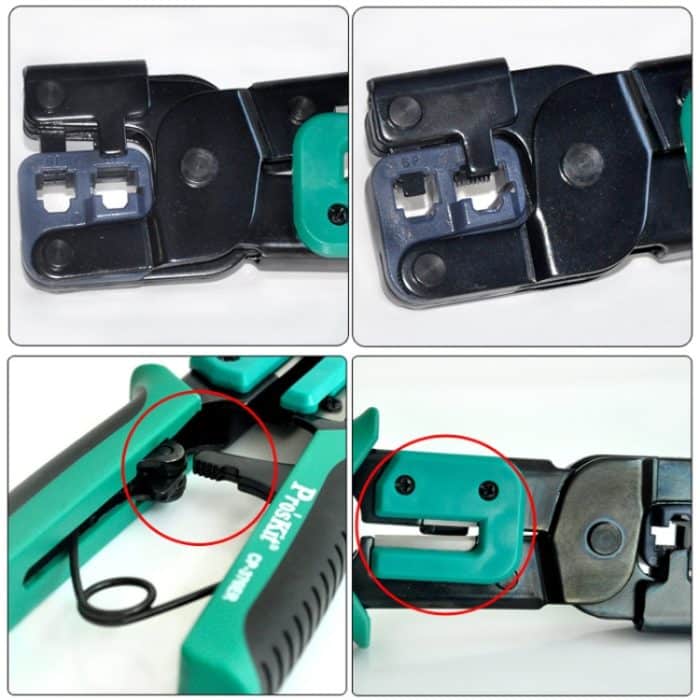 ProsKit Dual-Purpose 6/8P Netzwerk-Ratschen-Crimpzange mit Eisengriff, CP-376ER – Bild 4