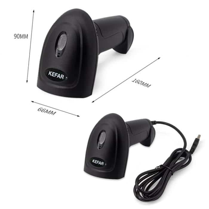 Kefar Supermarkt-Kassierer, kabelgebundener Rotlichtscanner, 1D Barcode, QR CodeWireless – Bild 3