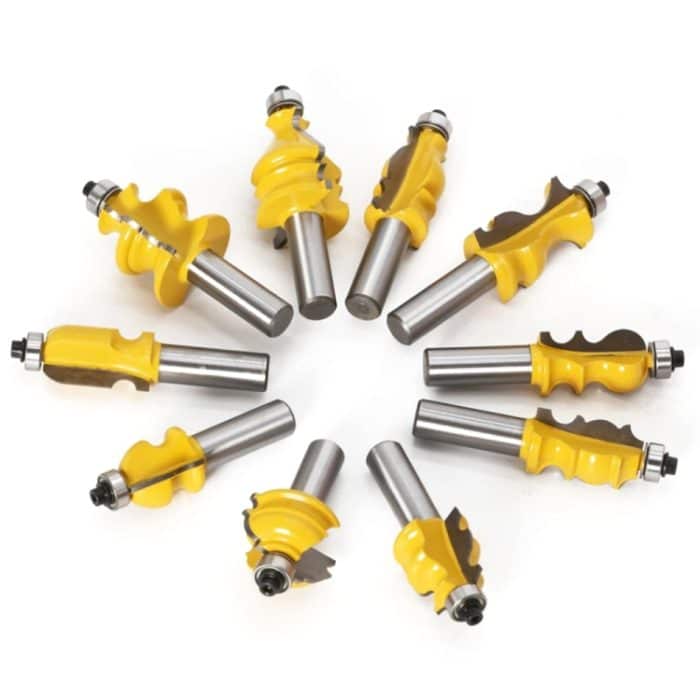 1/2 Griff Holzbearbeitung Graviermaschine Trimmer Schneidwerkzeug mit Holzkiste, 10 PCS / Set – Bild 6