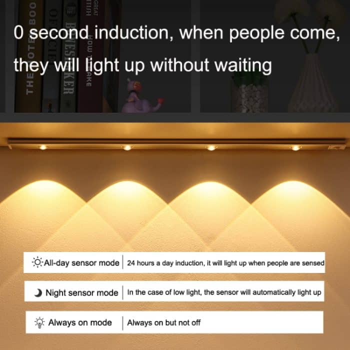 Ultradünne intelligente LED-Lichtleiste mit Sensor für den menschlichen Körper, Länge:, 20cm, 30cm, 40cm – Bild 6