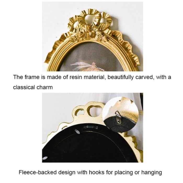 Retro-Bilderrahmen aus Holzimitat für Heimdekoration, Spezifikationen:, Square-6 inches, Square-7 inches, Arched-6 inches, Arched-7 inches, Oval-6 inches, Oval-7 inches, Bow Round Box, A Model, B Model, C Model, D Model – Bild 4
