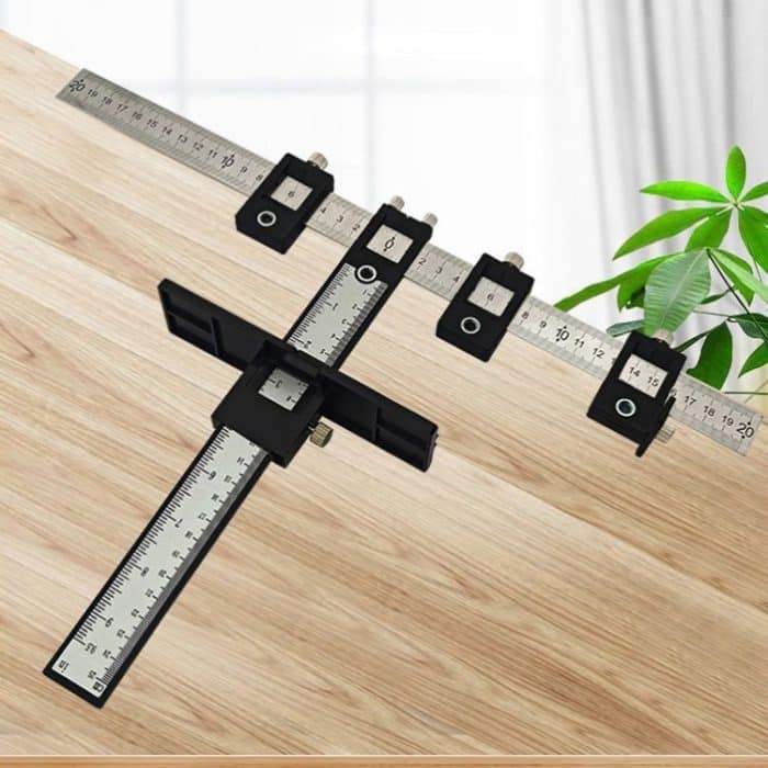 Holzbearbeitungs-Hilfswerkzeug, Grifflocher, Schranktür-Lochöffner, Semium Aluminum Alloy, Blue Plastic Ordinary, Blue Plastic HD, Black Plastic HD, Blue HD Set, Black HD Set, All Aluminum Alloy – Bild 6