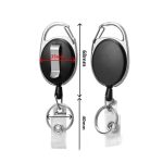 Keramik-Ton-Zugschnalle, einziehbare Schlüsselanhänger-Dokumentenschnalle aus Metall, Light Green, Shiny Black, Lake Blue, Deep Blue, Red, Black, White, Pink, AB – Bild 3