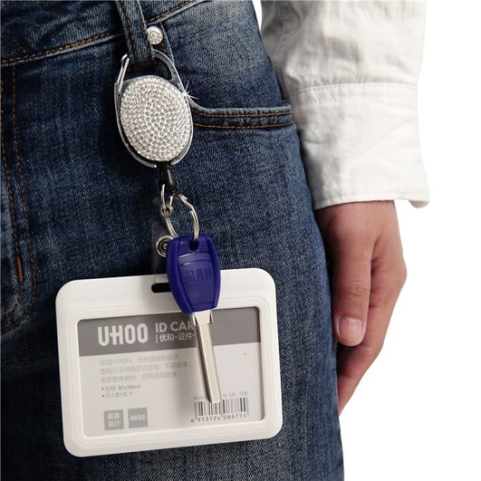 Keramik-Ton-Zugschnalle, einziehbare Schlüsselanhänger-Dokumentenschnalle aus Metall, Light Green, Shiny Black, Lake Blue, Deep Blue, Red, Black, White, Pink, AB – Bild 7