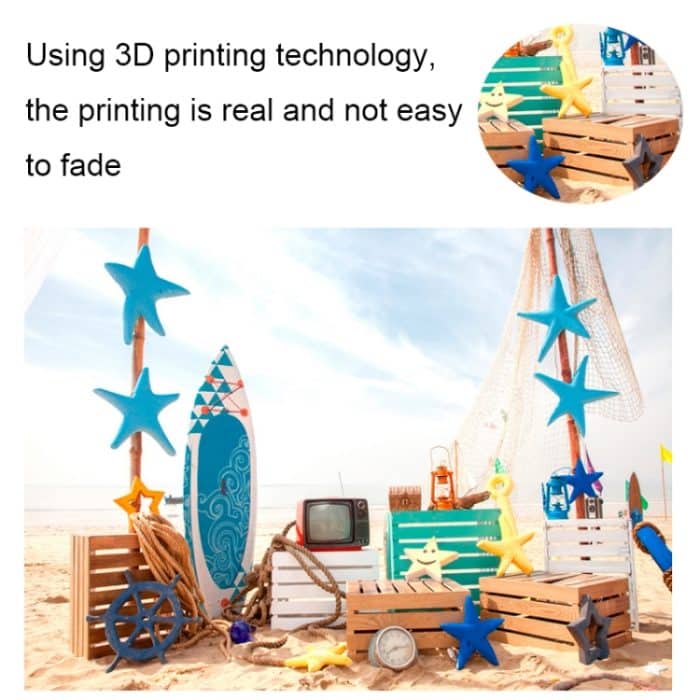 2,1 m x 1,5 m Strand Surfbrettfotografie Hintergrundtuch – Bild 5