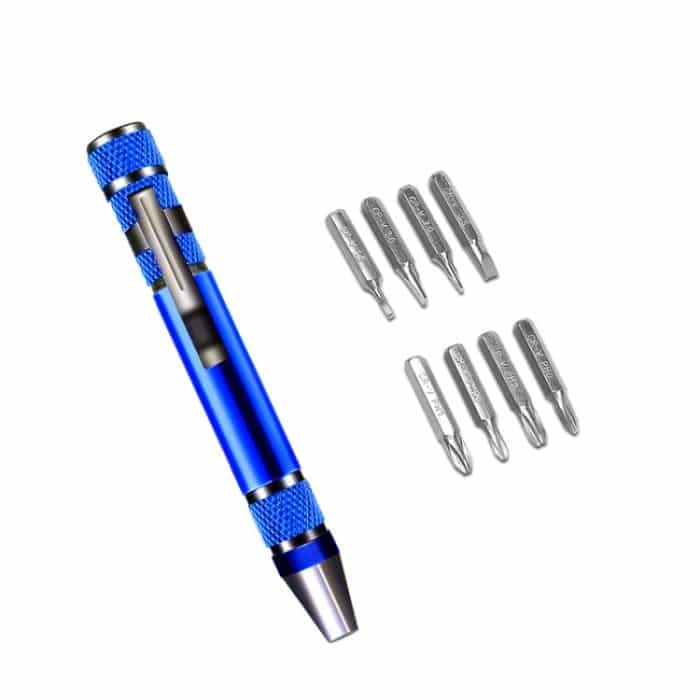 8-in-1-Schraubendreher aus Aluminiumlegierung, Kombinations-Demontagestift, Reparatur-Schraubendreher, 8 In 1 Blue, 8 In 1 Red, 8 In 1 Black, 8 In 1 Silver – Bild 1