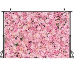 2,1 m x 1,5 m rosa Rosenwand Hintergrundstoff Stoff