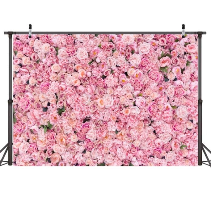 2,1 m x 1,5 m rosa Rosenwand Hintergrundstoff Stoff – Bild 1