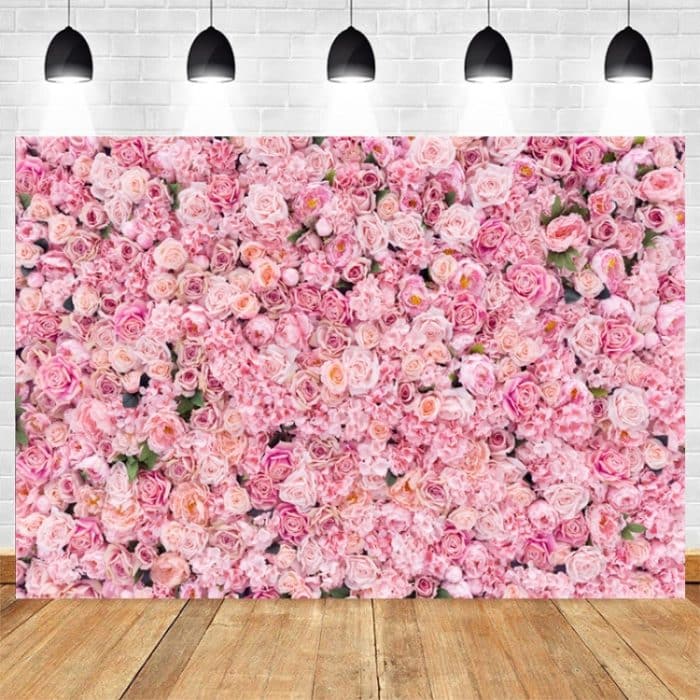 2,1 m x 1,5 m rosa Rosenwand Hintergrundstoff Stoff – Bild 5
