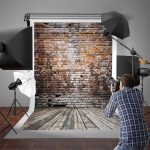 3740 2,1 m x 1,5 m Ziegelmauer und Holzbodenfotografie Hintergrund – Bild 5