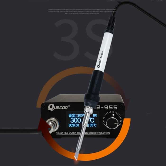 QUECOO 1,3-Zoll-Bildschirm-Lötkolben mit konstanter Temperatur, EU Plug (955+907), US Plug (955+907), EU Plug (955+M8), US Plug (955+M8), EU Plug (955+P9), US Plug (955+P9) – Bild 2