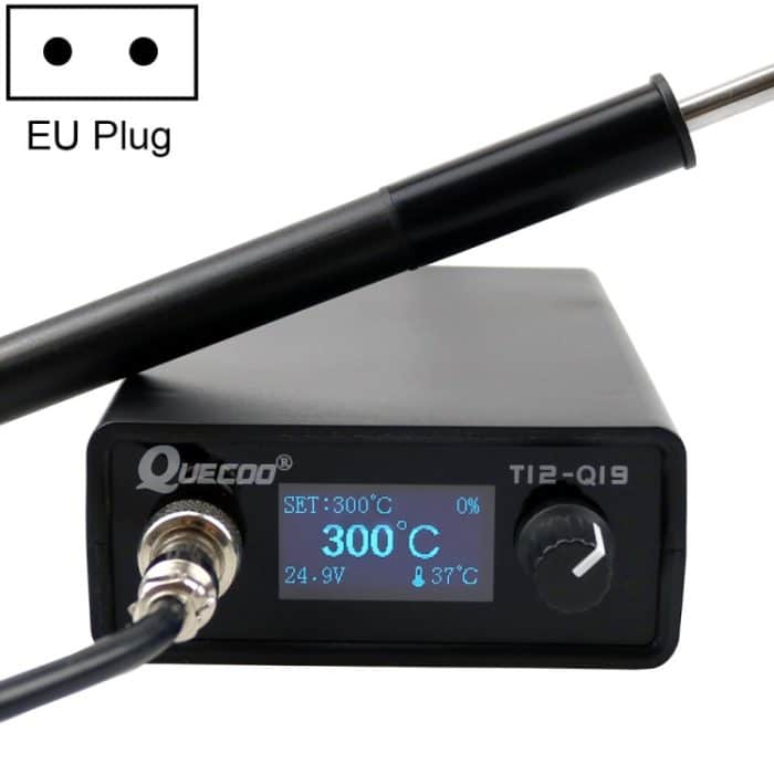 QUECOO 1,3-Zoll-Display-Lötstation mit Griff, EU Plug (Q19+P9), EU Plug (Q19+M8), EU Plug (Q19+907), US Plug (Q19+P9), US Plug (Q19+M8), US Plug (Q19+907) – Bild 1